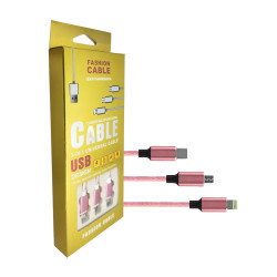 CABO USB COM CAIXA 3 EM 1