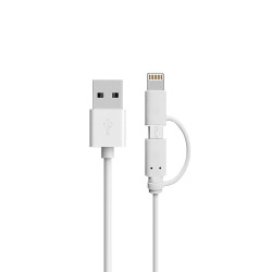 CABLE USB 2 EN 1 iPhone/V8