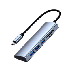 ADAPTADOR USB-C HUB DOCKING STATION / HYEHU52 / 5 EN 1