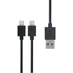 CABLE USB BELKIN IPHONE/V8 / 2 IN 1